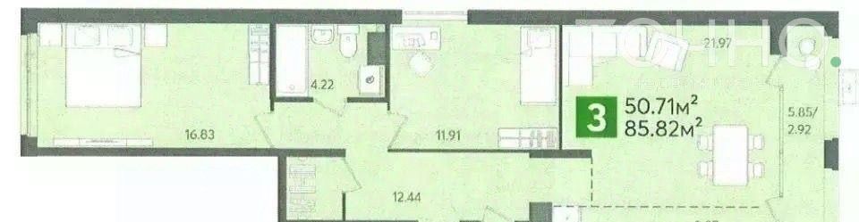 квартира г Пенза р-н Октябрьский ул Глазунова 10 фото 3