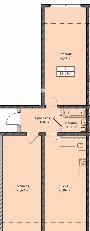 квартира г Махачкала р-н Кировский ул Даганова 139 Кировский внутригородской район фото 2