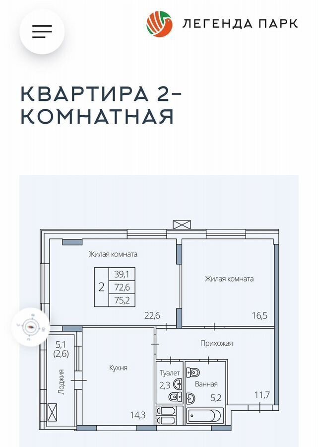 квартира г Воронеж р-н Центральный ул Березовая роща 4а фото 7