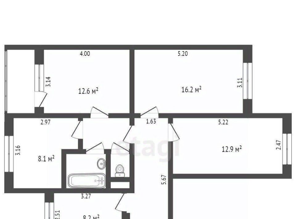 квартира г Белгород Западный ул Губкина 17 фото 2