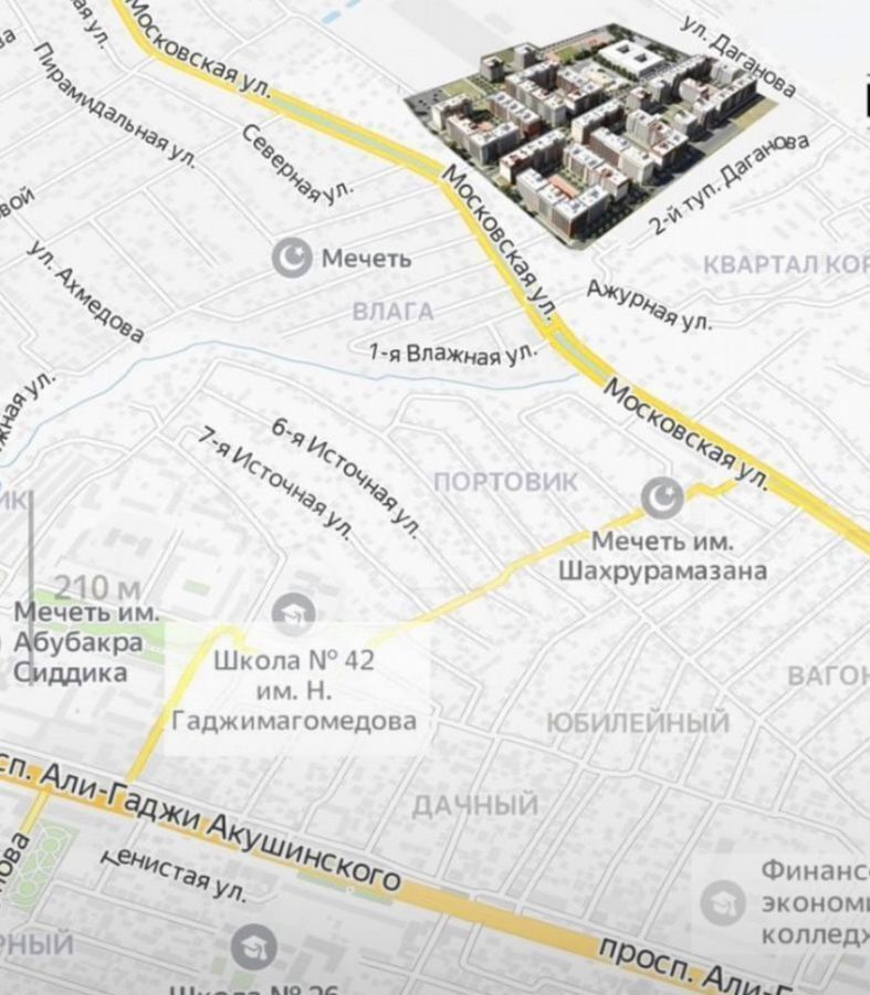 квартира г Махачкала р-н Кировский ул Даганова 139 Кировский внутригородской район фото 17