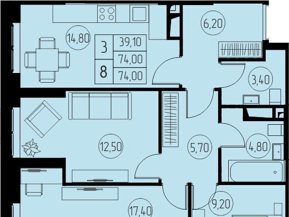 квартира г Пушкино ЖК 31 квартал Медведково фото 1