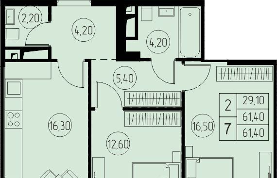 квартира г Пушкино микрорайон Инессы Арманд ЖК 31 квартал Медведково фото 1