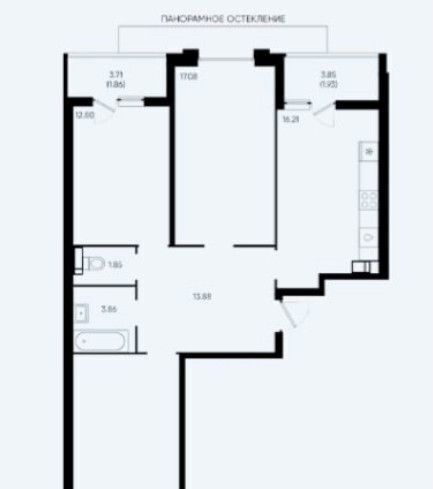 квартира г Краснодар р-н Прикубанский ул им. Григория Булгакова 13 корп. 1 фото 1