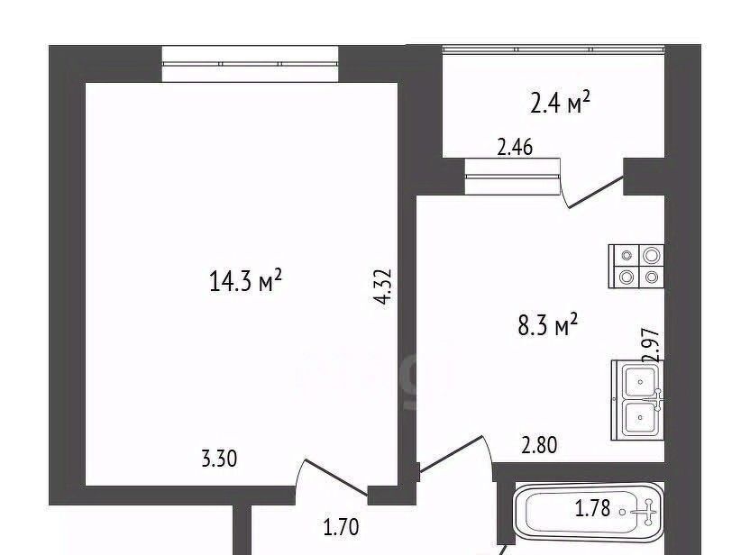 квартира г Калининград р-н Московский ул Маршала Новикова 15 фото 2