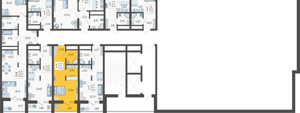 квартира г Сочи микрорайон Бытха Ясногорская улица, 16/2к 4 фото 2