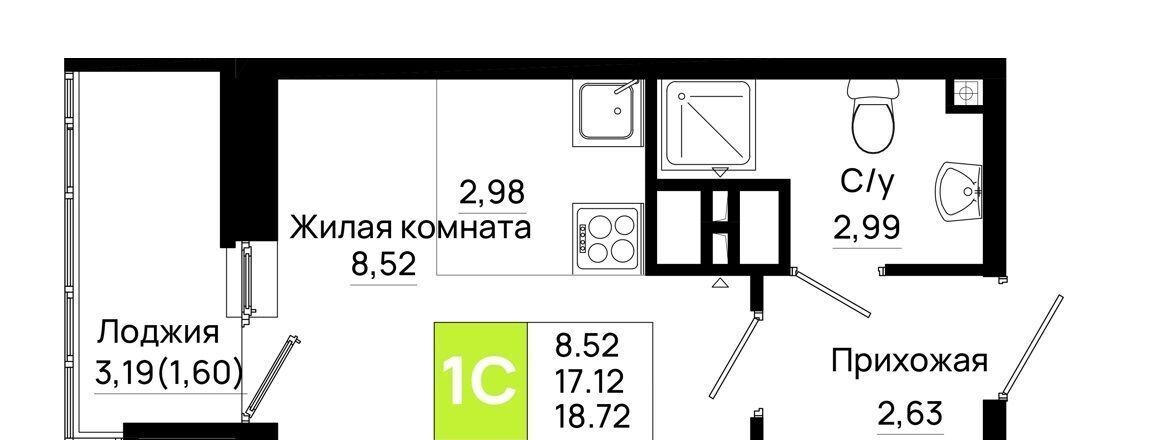 квартира г Ростов-на-Дону р-н Октябрьский пер Нефтекачка ЖК «Октябрь Парк» фото 1