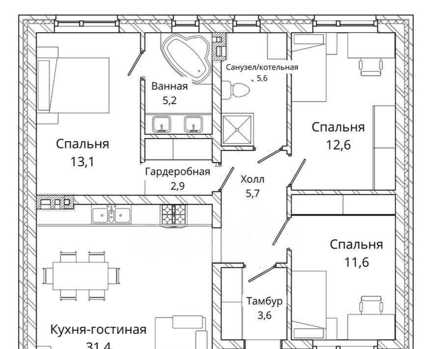 дом г Казань р-н Приволжский Брайт Ленд жилой комплекс фото 2
