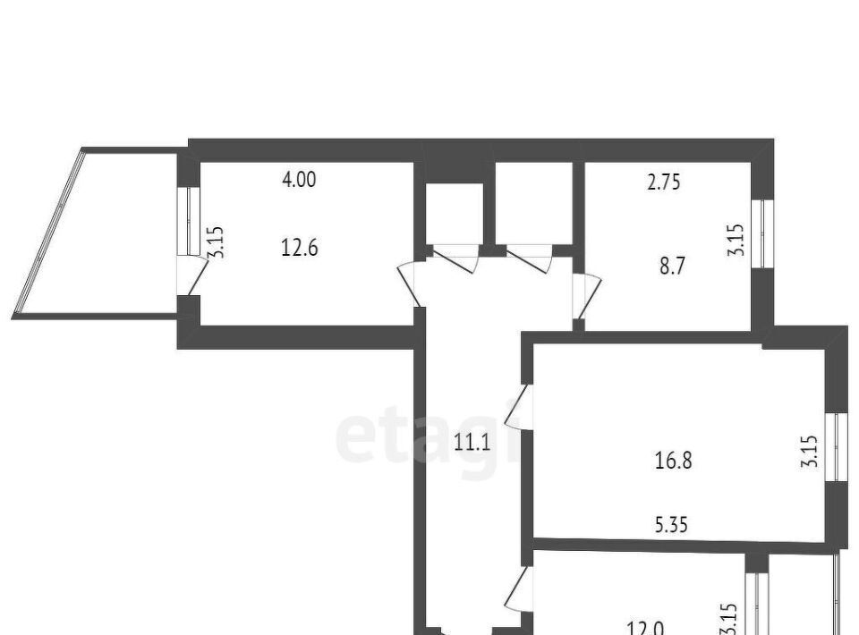 квартира г Черкесск ул Космонавтов 80 фото 2
