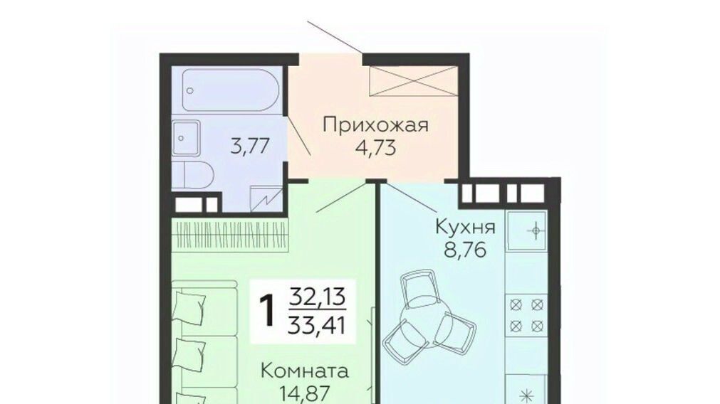 квартира г Воронеж р-н Коминтерновский ул 45 стрелковой дивизии 113 фото 1