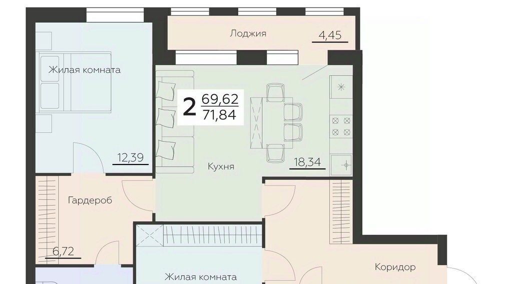 квартира г Воронеж р-н Левобережный ул Ленинградская 29б фото 1