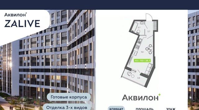 метро Спортивная ул Чирикова 5 ЖК Аквилон ZALIVE округ Гавань фото