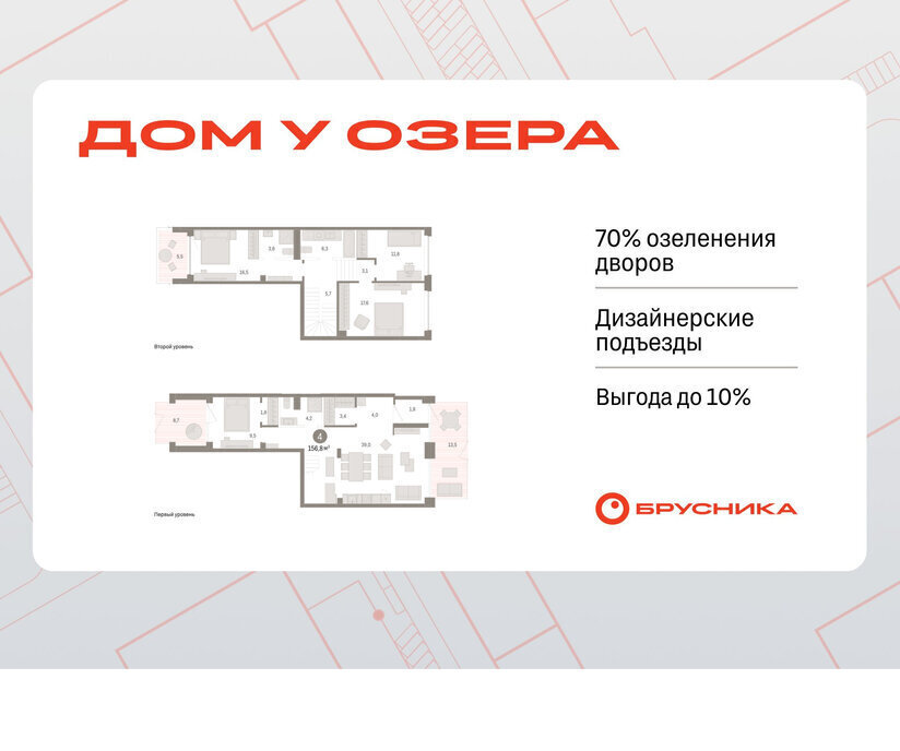 квартира г Тюмень ЖК «Онегин. Дом у озера» фото 1