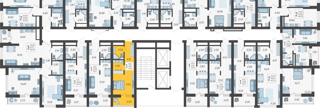 квартира г Сочи микрорайон Бытха Ясногорская улица, 16/2 к 12 фото 2