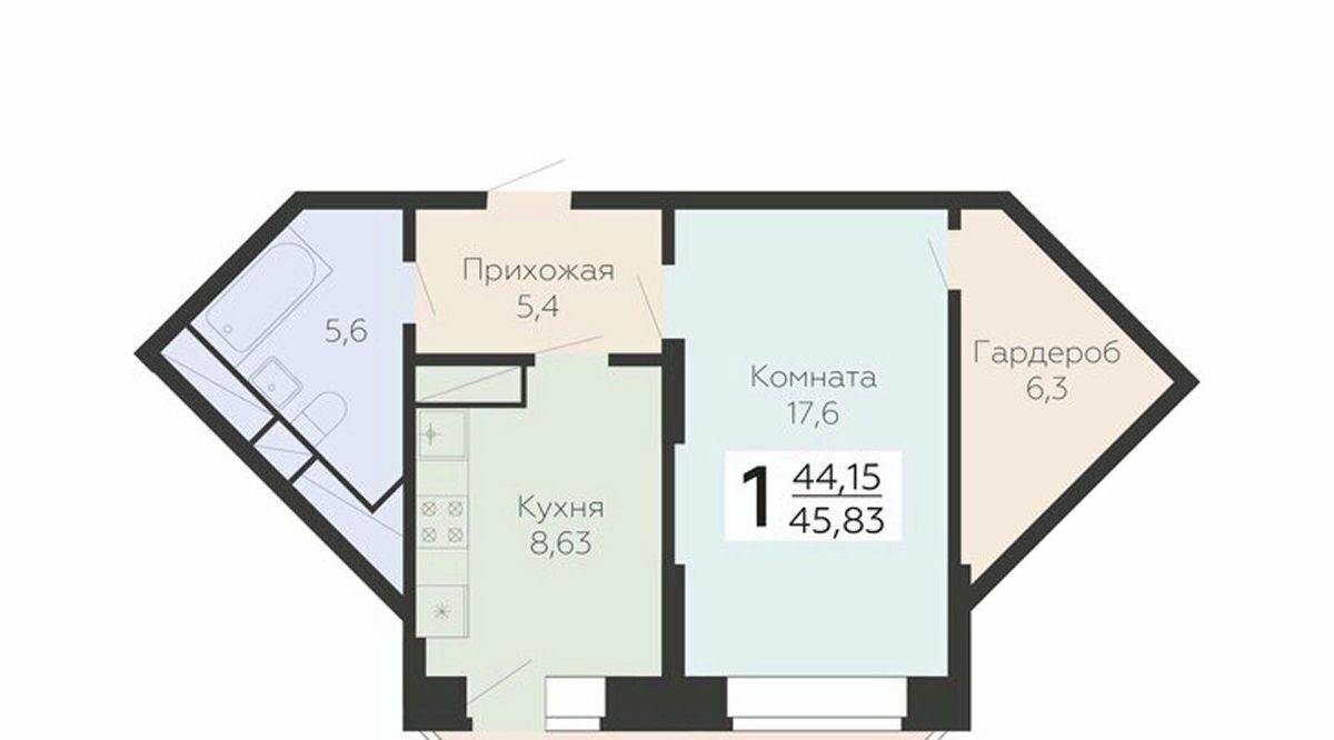 квартира г Подольск микрорайон Красная Горка ул Садовая 3к/1 Силикатная фото 1