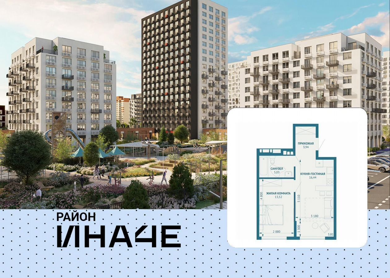 квартира г Краснодар р-н Прикубанский ул. Профессора Рудакова/Душистая/4-я Целиноградская, стр. 5 фото 1