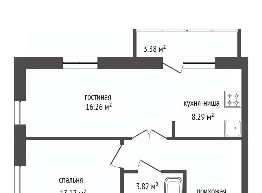 квартира г Красноярск р-н Свердловский ул Регатная 3 фото 2