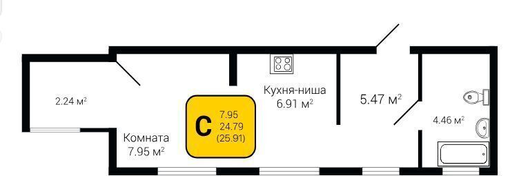 квартира г Воронеж р-н Левобережный ул Ленинградская 29б фото 2