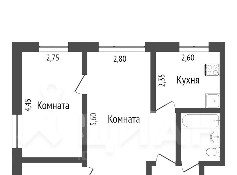 квартира г Тула р-н Советский пр-кт Красноармейский 16 фото 2