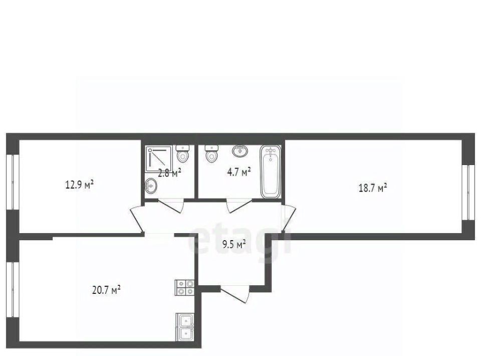 квартира г Красногорск п Ильинское-Усово ул Архангельская 2 Павшино фото 2
