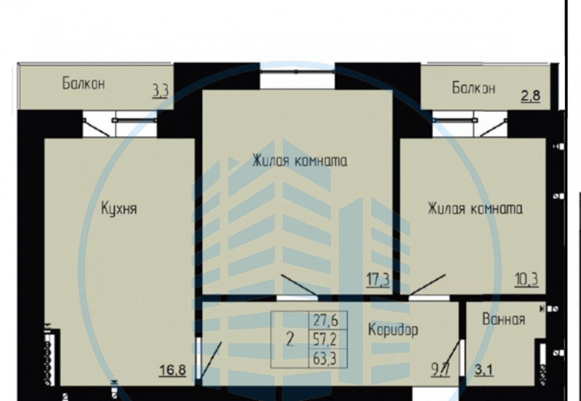 квартира г Ессентуки ул Орджоникидзе 97к/2 фото 2