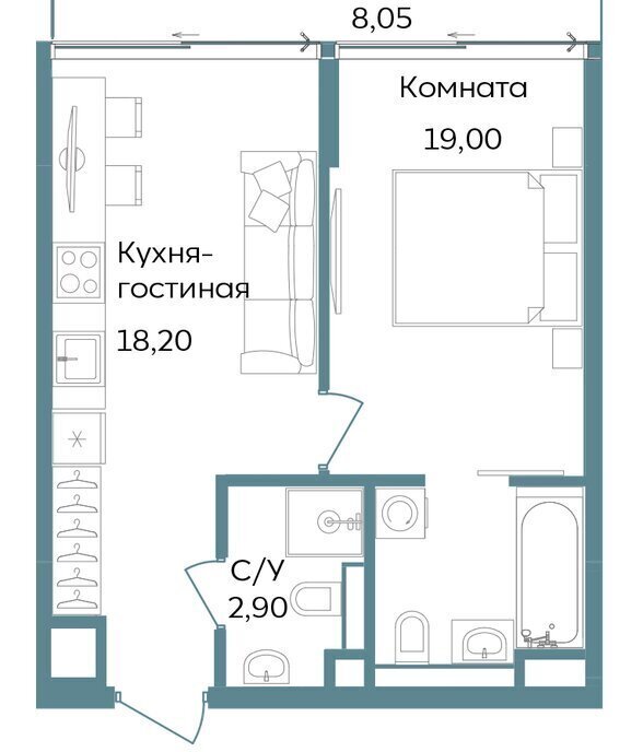 квартира г Саки курортный кластер Темпо фото 1