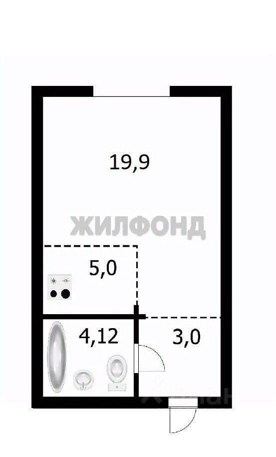 квартира г Новосибирск ул В.Высоцкого 54/1 фото 1