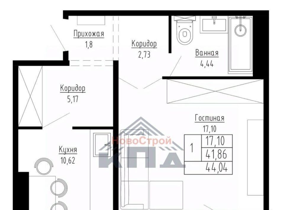 квартира г Новосибирск Студенческая ул Николая Сотникова 36/1 фото 1
