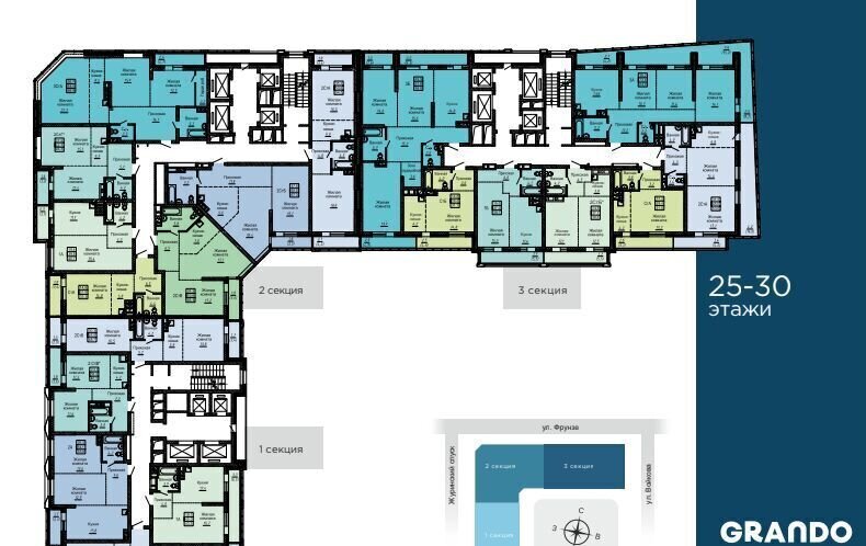 квартира г Новосибирск Берёзовая роща ул Фрунзе 220 фото 10