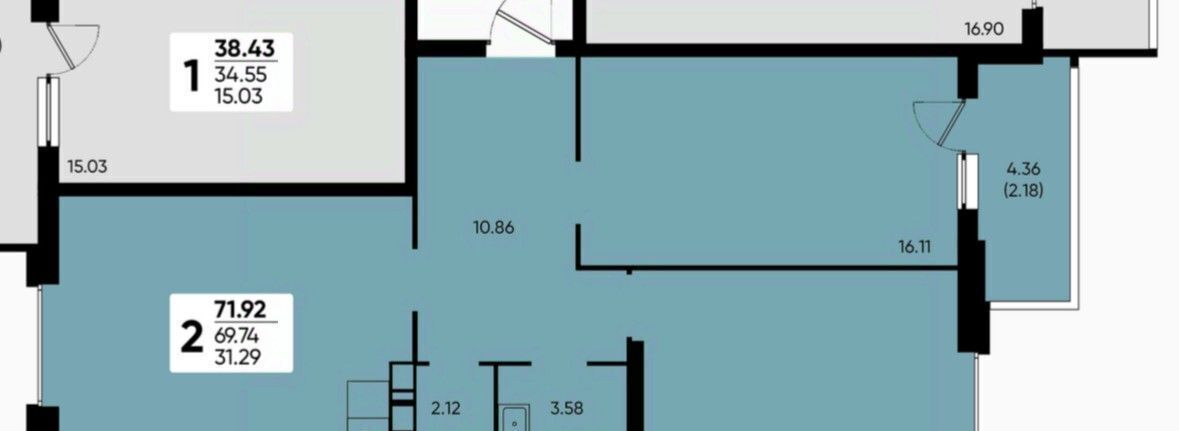 квартира г Краснодар р-н Прикубанский ул им. Григория Булгакова 7к/1 фото 1