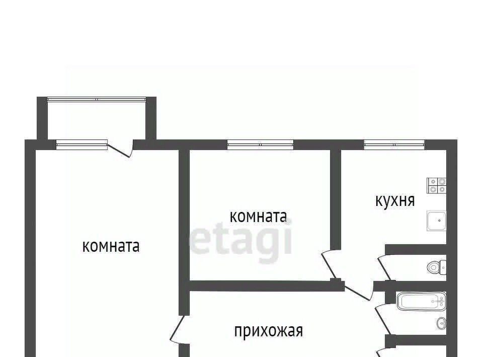 квартира г Тула р-н Пролетарский ул Калинина 20к/2 фото 1