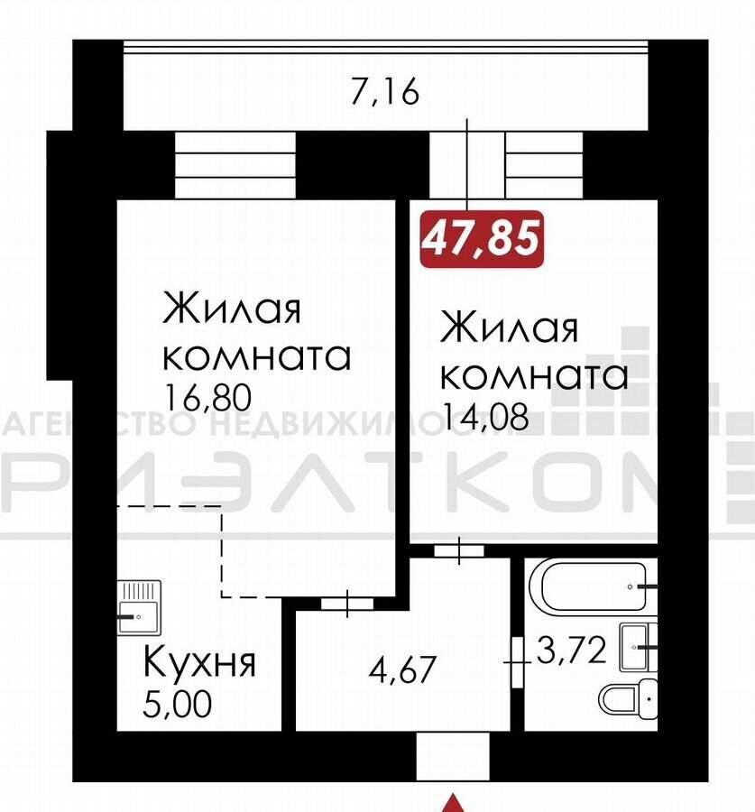 квартира г Благовещенск ул Набережная 50/2 фото 3