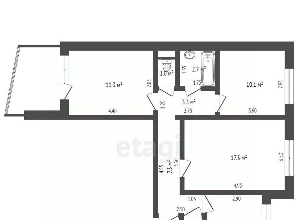 квартира г Оренбург р-н Ленинский ул Чкалова 42 фото 2