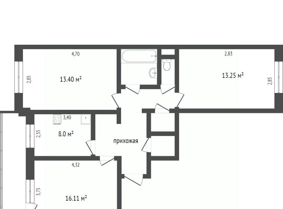 квартира г Улан-Удэ р-н Октябрьский ул Ключевская 72 фото 2