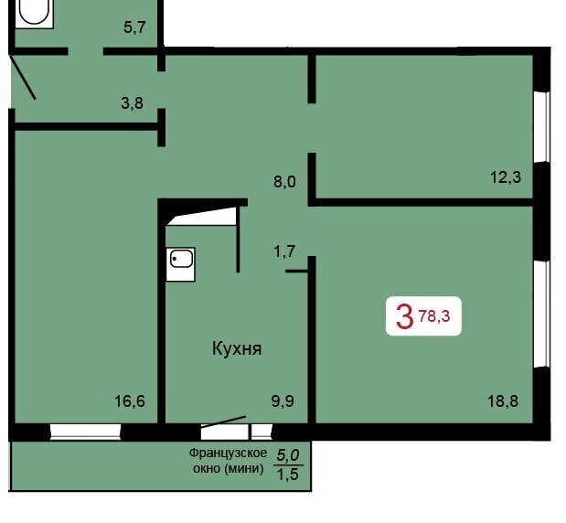 квартира г Красноярск ул Кутузова 2с/4 фото 1