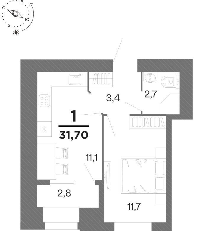 квартира г Рязань р-н Московский ул Интернациональная 2 фото 2
