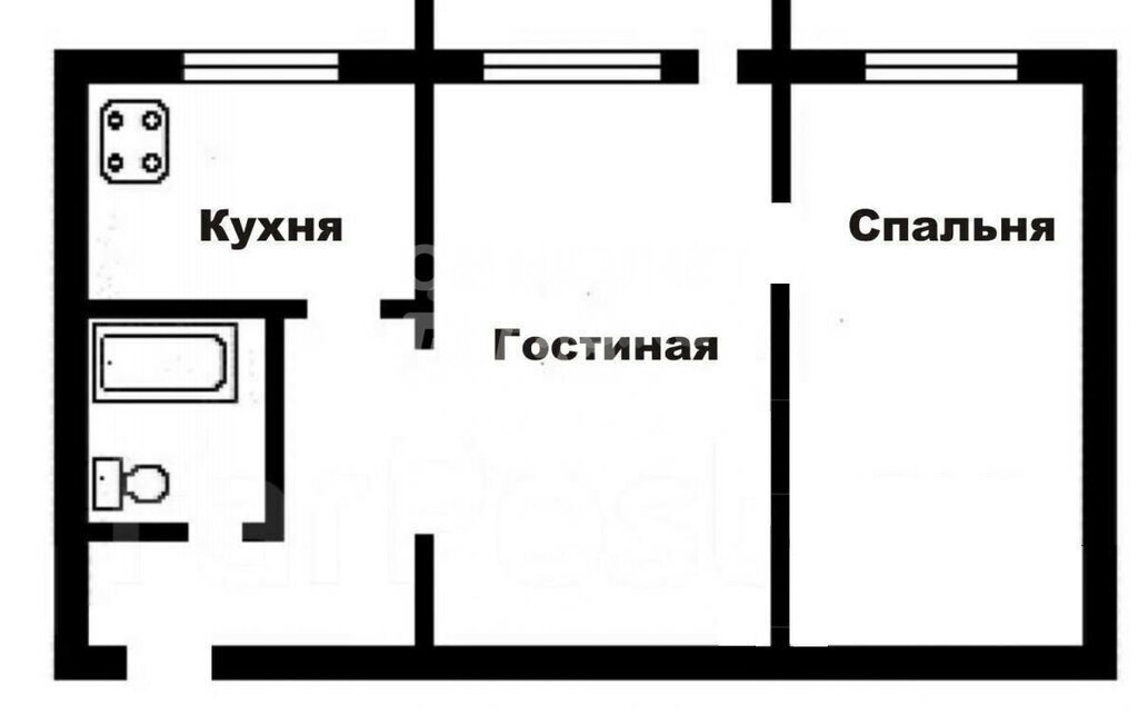 квартира г Новокуйбышевск ул Островского 10а Московская фото 21