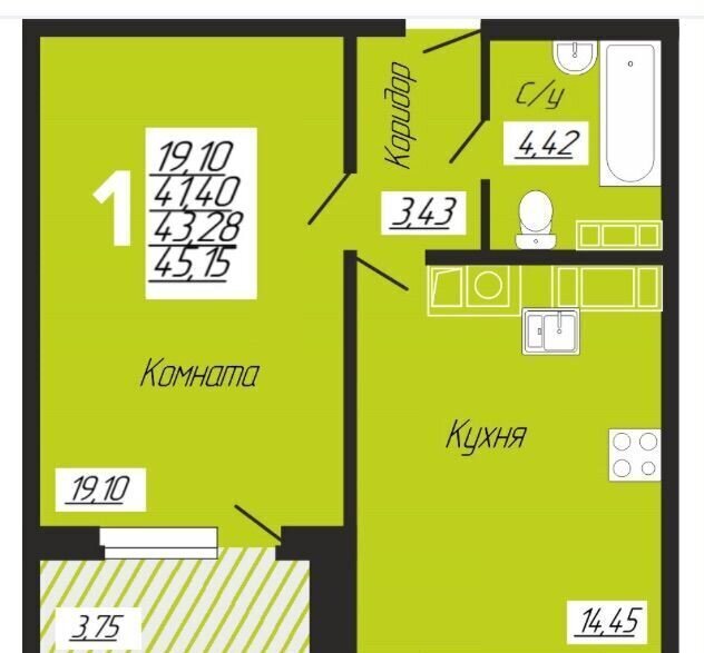 квартира г Смоленск р-н Заднепровский ул. Филатова/проезд Дзержинского, д. 3а, 3г фото 13