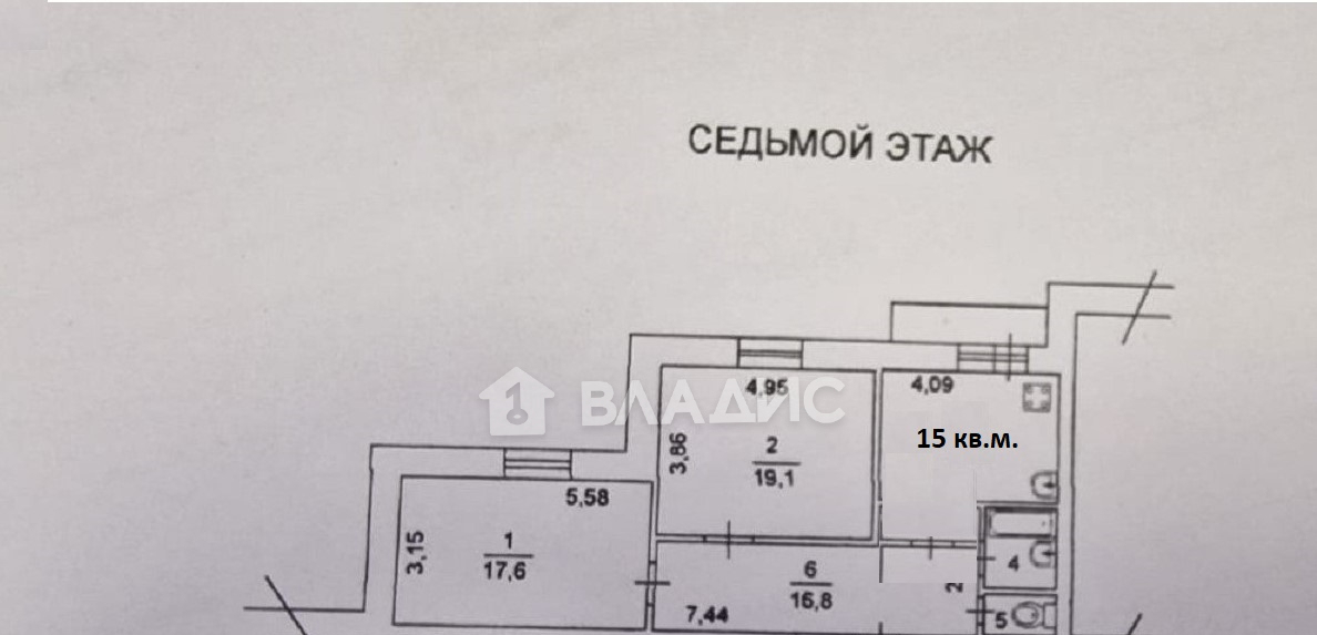 квартира г Вологда Верхний посад ул Челюскинцев 47 фото 35
