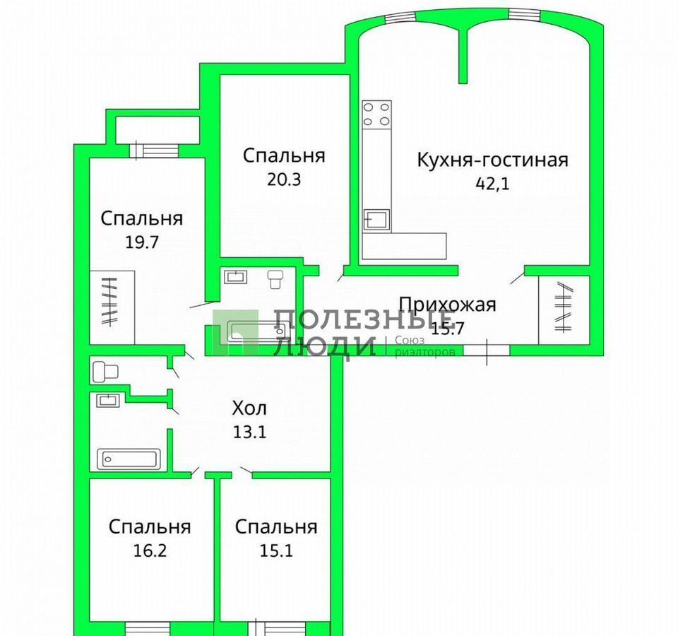 квартира г Благовещенск ул Ленина 176/2 фото 31