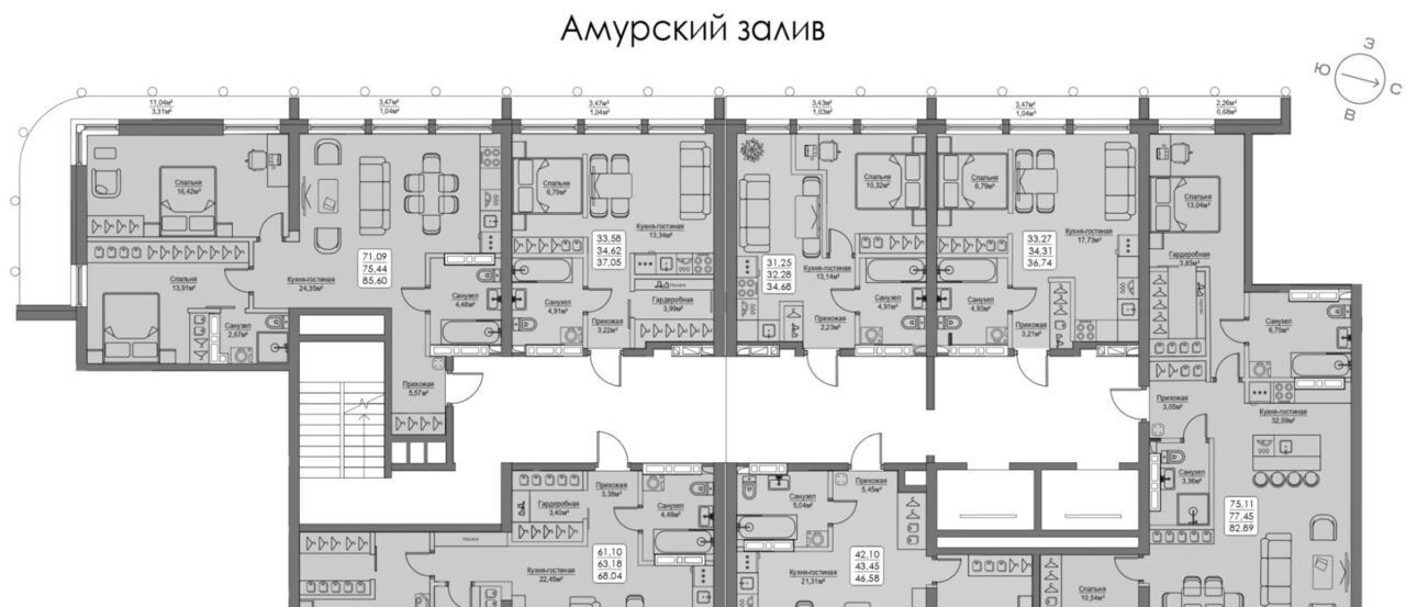 квартира г Владивосток р-н Фрунзенский ул Мыс Кунгасный 3б фото 2