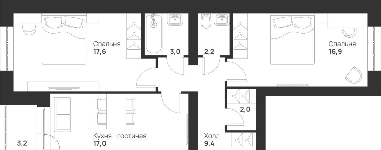 квартира г Тула р-н Привокзальный ул Героев России 2 фото 3