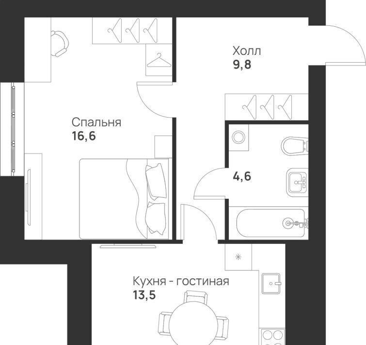 квартира г Тула р-н Привокзальный ул Героев России 2 фото 3