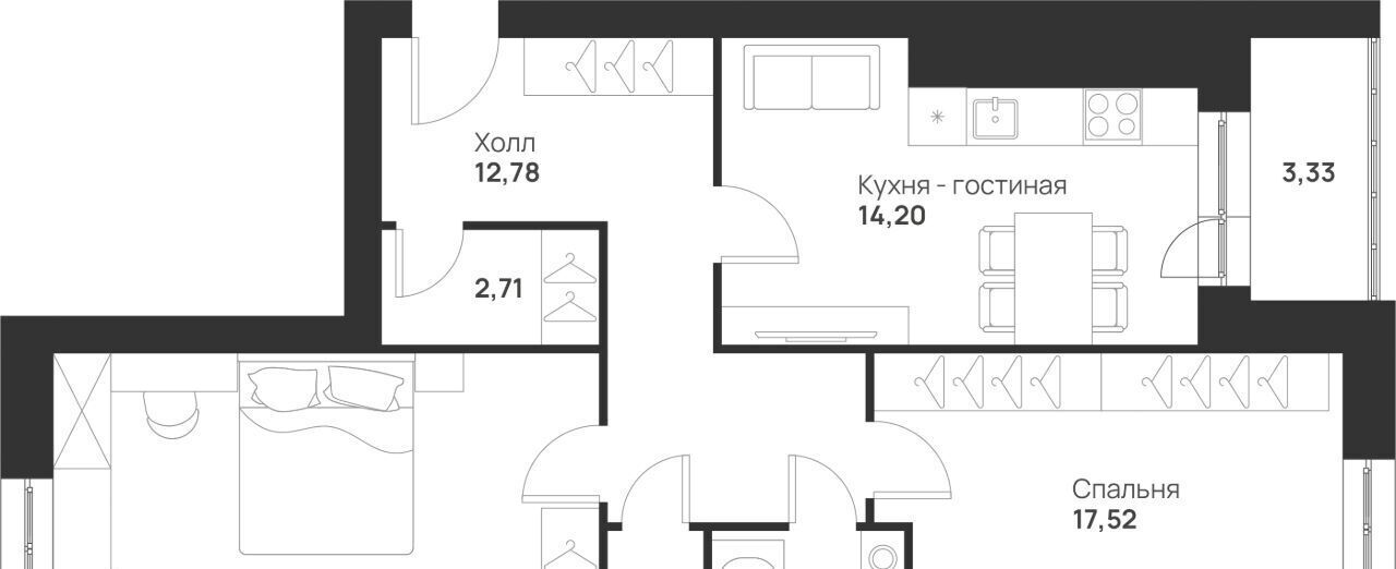 квартира г Тула р-н Привокзальный микрорайон Новая Тула ЖК «Новая Тула» фото 3