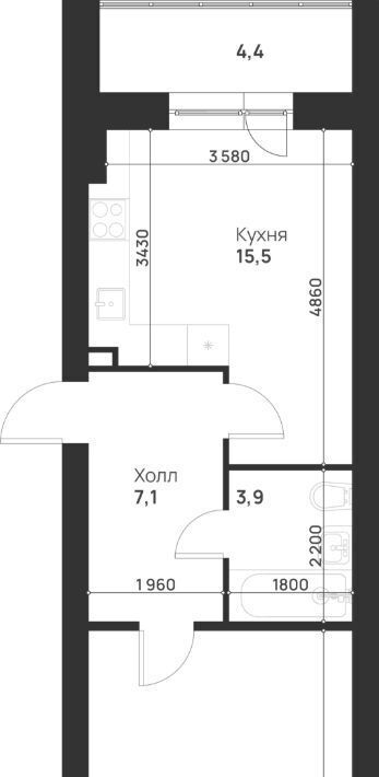 квартира г Тула р-н Привокзальный ул Героев России 6 фото 2