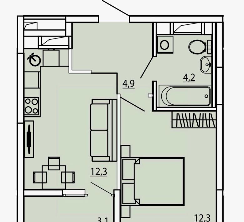 квартира г Калуга р-н Московский ул Московская 250 фото 3