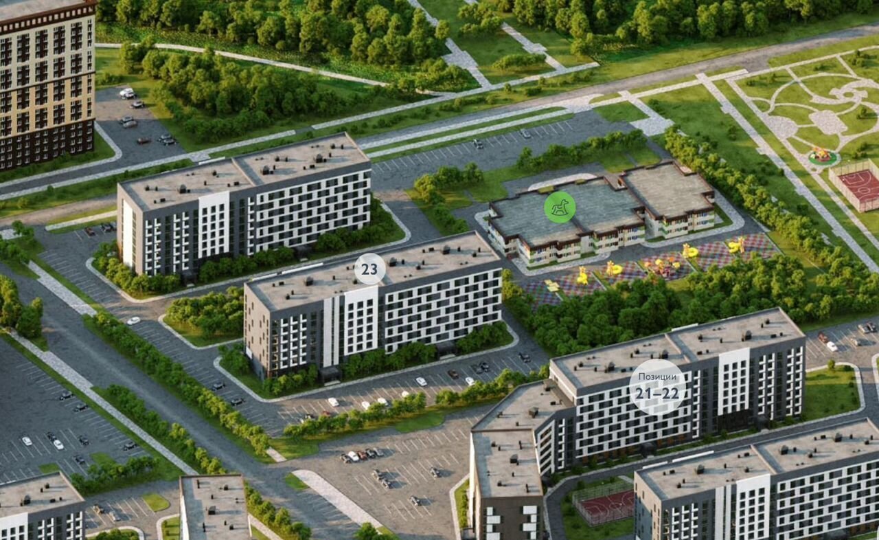 квартира г Брянск рп Радица-Крыловка ЖК «Мегаполис-Парк» 23 пос. Мичуринский фото 2
