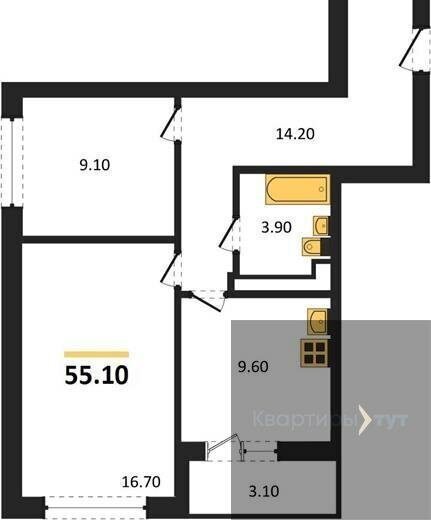 квартира г Воронеж р-н Коминтерновский пр-кт Московский 179/14 ЖК «Задонье» фото 1