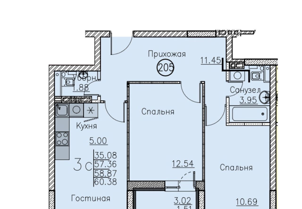 квартира г Энгельс ул Республики 45б ЖК Республика городское поселение Энгельс фото 1