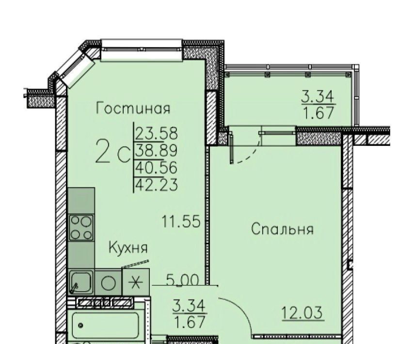 квартира г Энгельс ул Республики 45б ЖК Республика городское поселение Энгельс фото 1